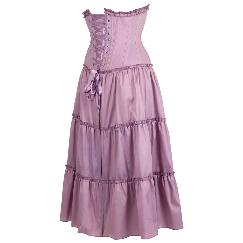 Attitude Corsets - Kimmie Rococo Underbust Lange korset jurk - Lila
